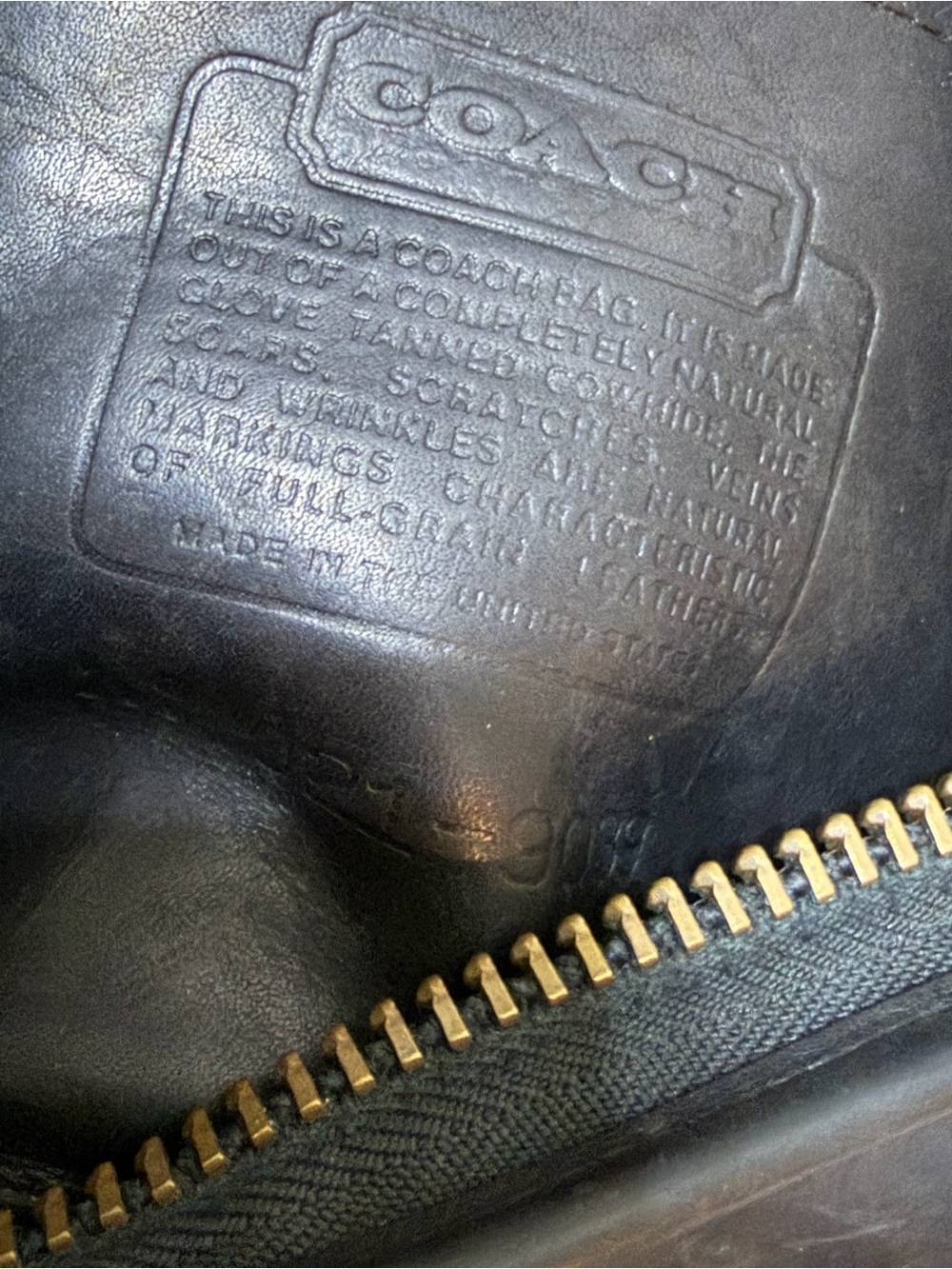 Vintage Coach 80s Companion Black Genuine Leather Made in the USA  Purse #9039 - Picture 14 of 16